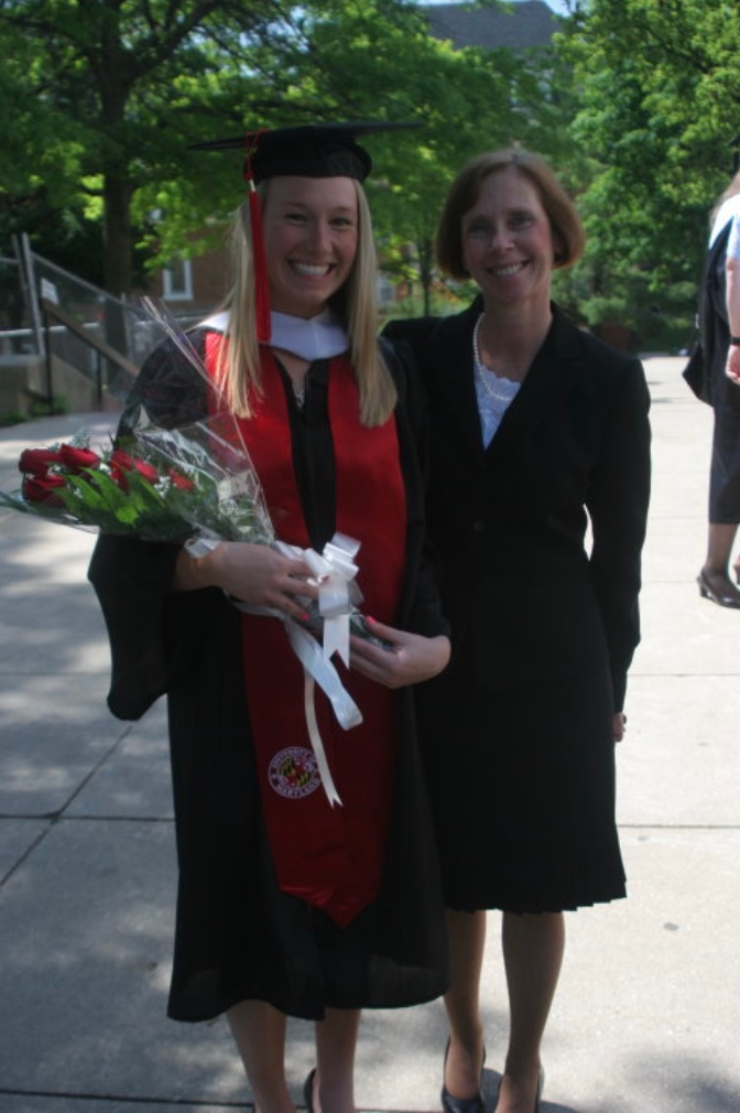 Lindsay Creed (L) with HESP Clinical Professor Emerita Margaret McCabe