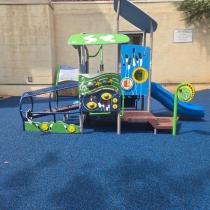 Playground in front of building