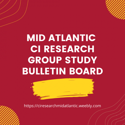  Mid Atlantic Cochlear Implant Research Group Study Bulletin Board