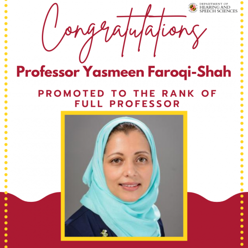 Congratulations Professor Yasmeen Faroqi-Shah 