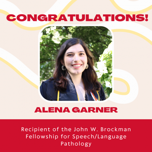 Congratulations to MA student Alena Garner! 