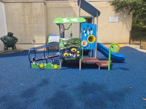 Playground in front of building