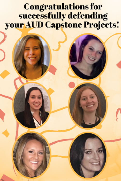 Congratulations on successfully defending your AuD Capstone Projects!
